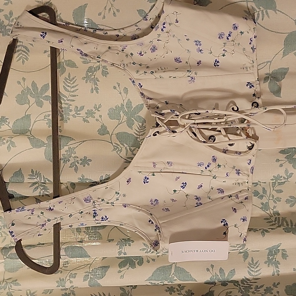 Floral cropped corset